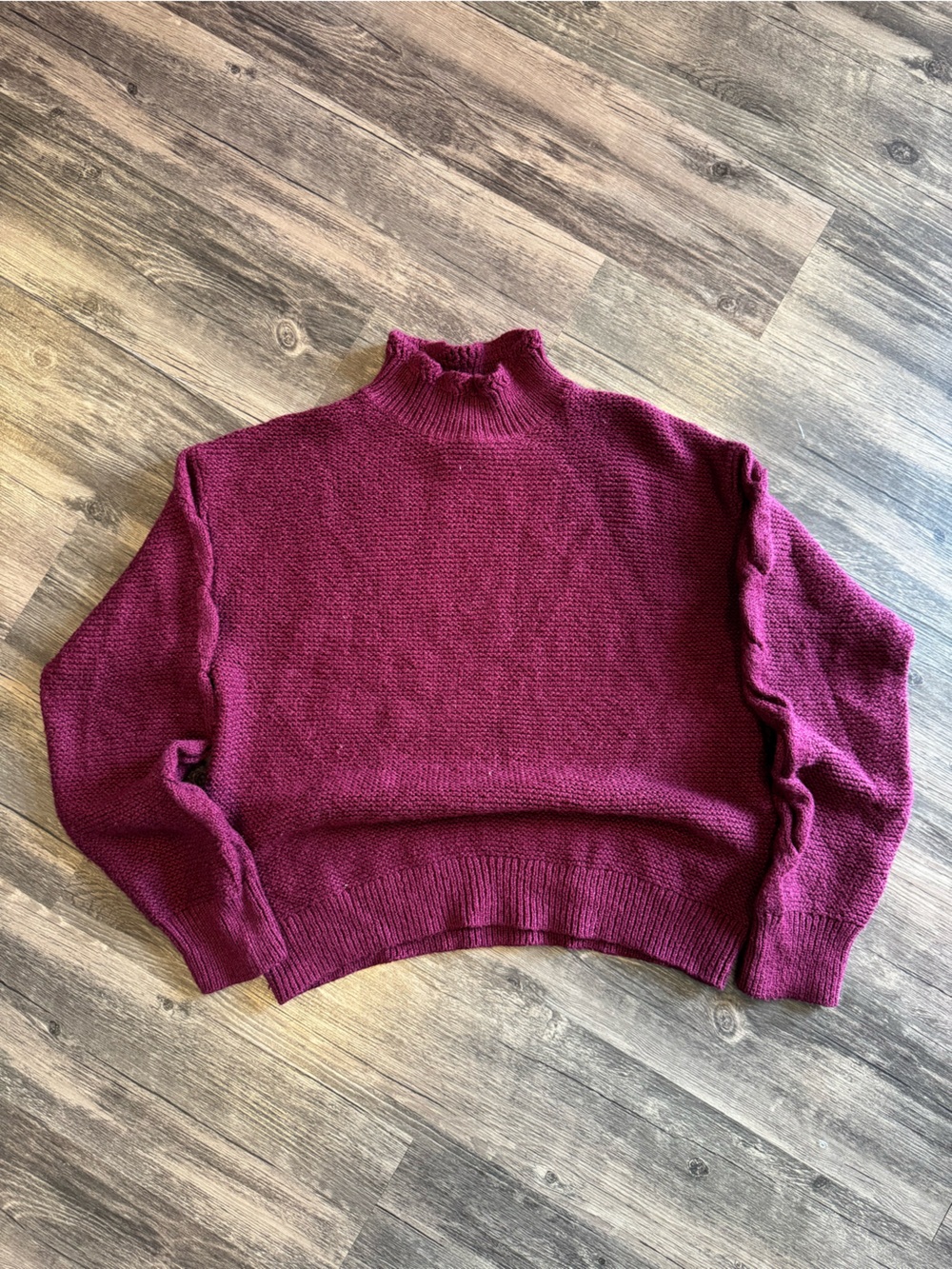 J. Crew Burgundy Mock Neck Sweater